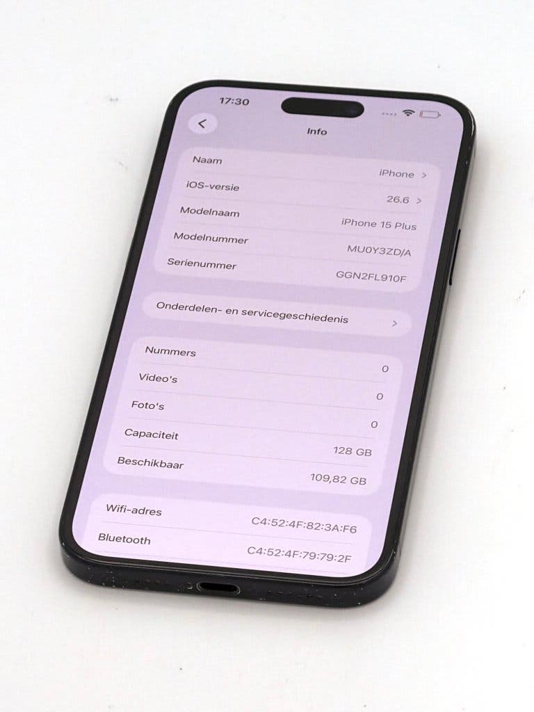 Erg Mooie iPhone 15 Plus Black 128GB, 95% batterijconditie, foto 2
