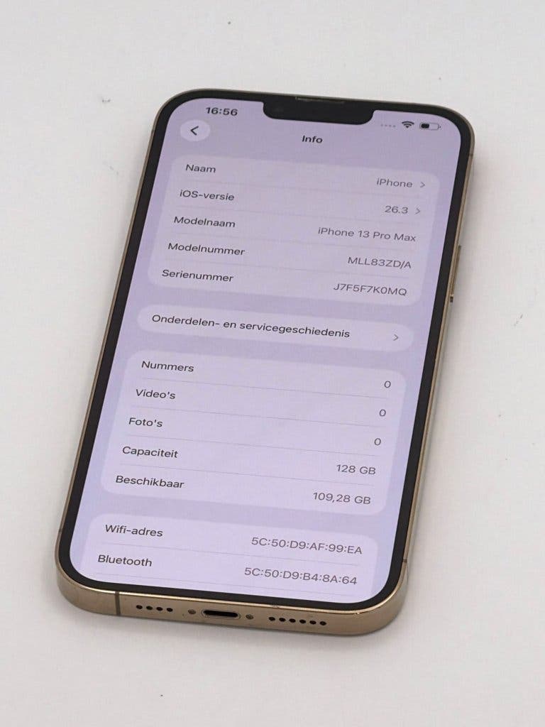 Zeer Nette iPhone 13 Pro Max Gold 128GB, 100% batterij, foto 2