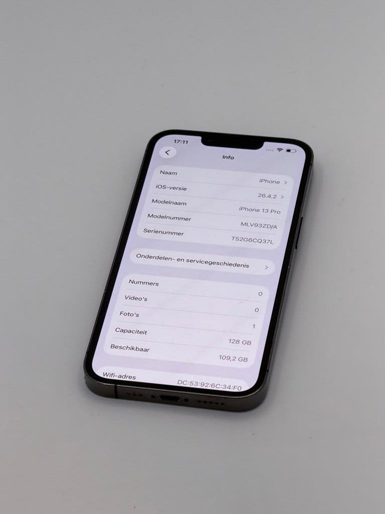 Erg Mooie iPhone 13 Pro Graphite 128GB, met 100% batterij, foto 2