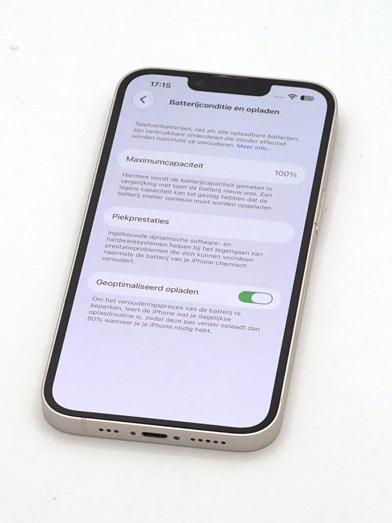 Erg Nette iPhone 13 White 128GB, met 100% batterijconditie, foto 3