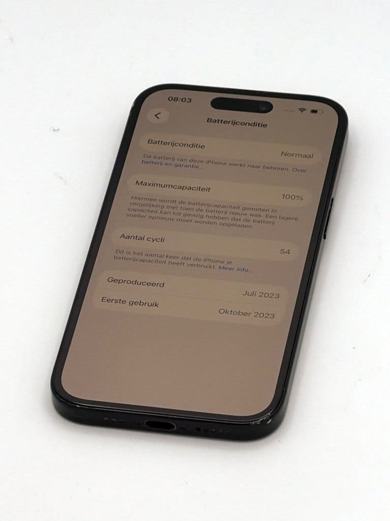Zeer Nette iPhone 15 Black 128GB, met 100% batterijconditie, foto 3