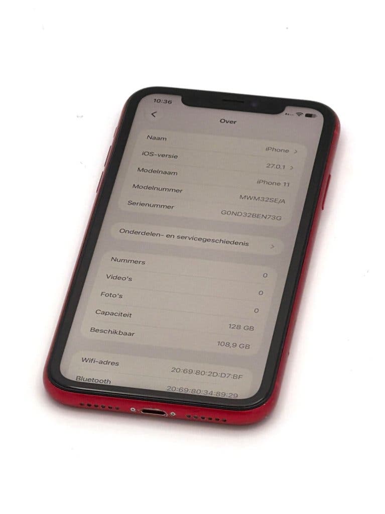 Zeer Nette iPhone 11 Red 128GB, met 100% batterijconditie, foto 2
