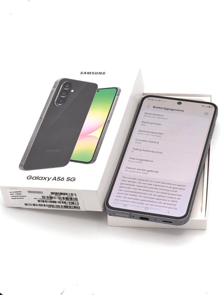 Erg Nette Samsung Galaxy A56 Graphite 128GB, 100% batterij, foto 3