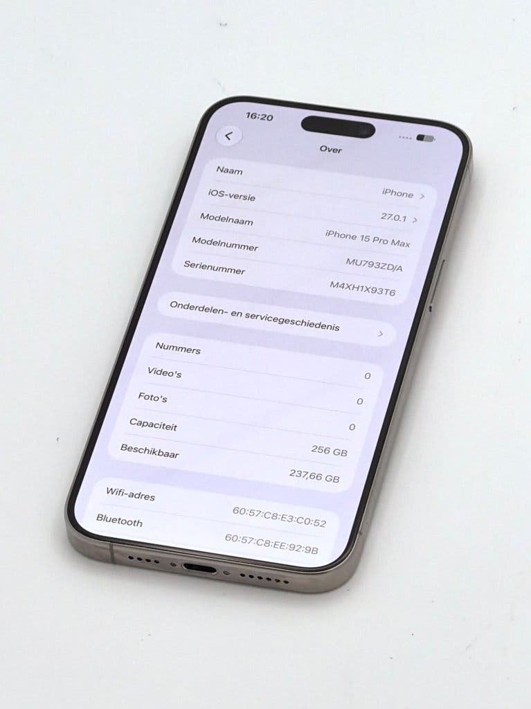 Heel Nette iPhone 15 Pro Max Natural 256GB, 100% batterij, foto 2