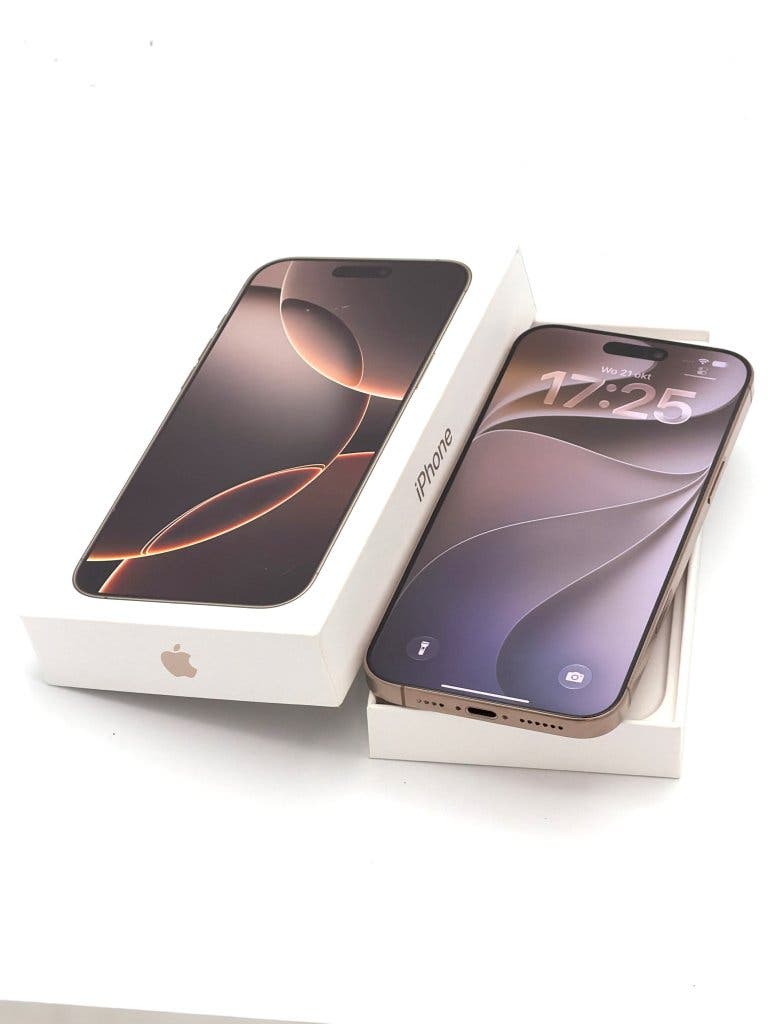 iPhone 16 Pro Max Desert 256GB, 91% batterij – refurbished bij YentMobiel in Dronryp