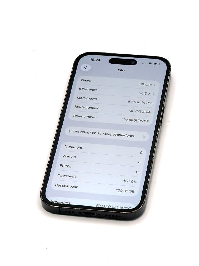 Erg Nette iPhone 14 Pro Black 128GB, 100% batterijconditie, foto 2