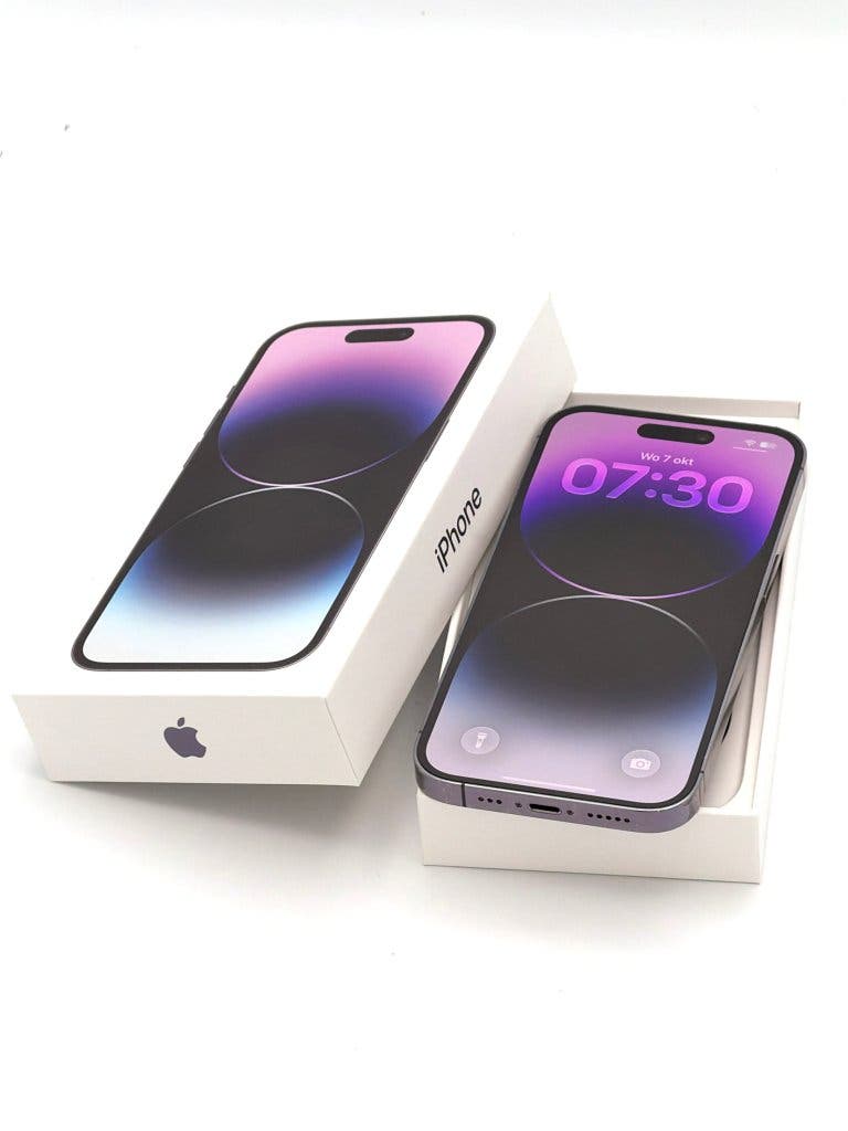 Zeer Nette iPhone 14 Pro Purple 256GB, 100% batterijconditie