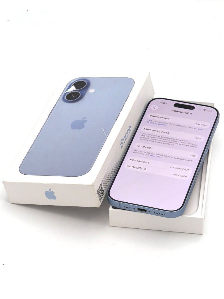 Prachtige iPhone 17 Blue 256GB, met 100% batterijconditie, foto 3
