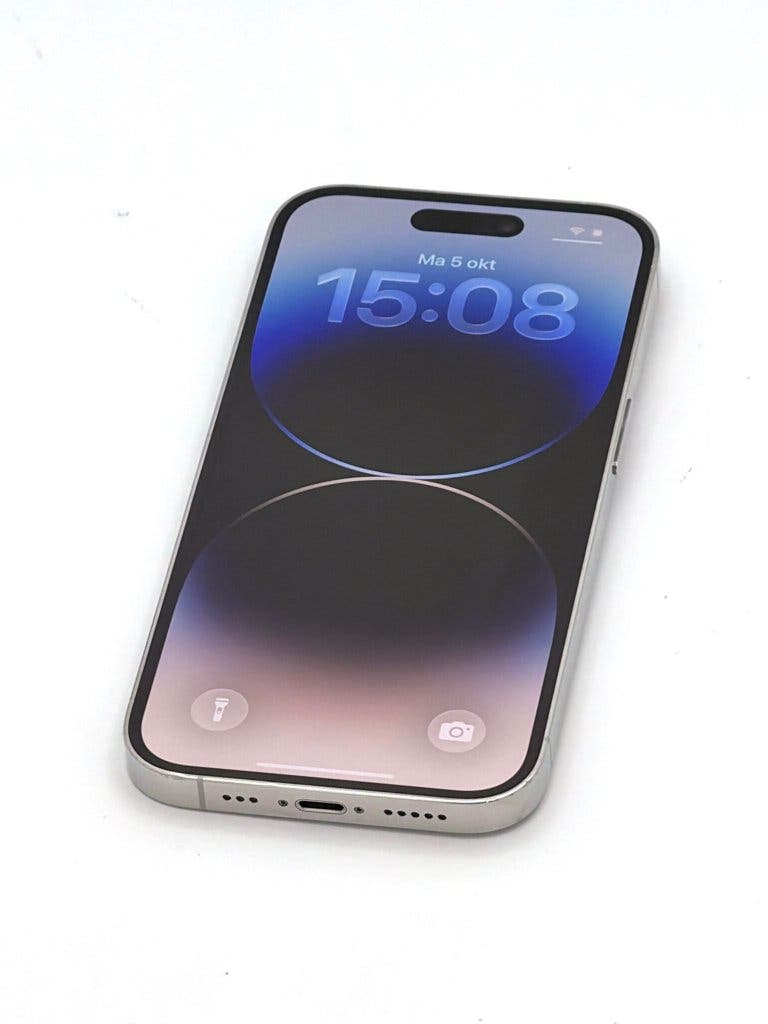Zeer Nette iPhone 14 Pro Silver 256GB, 100% batterijconditie
