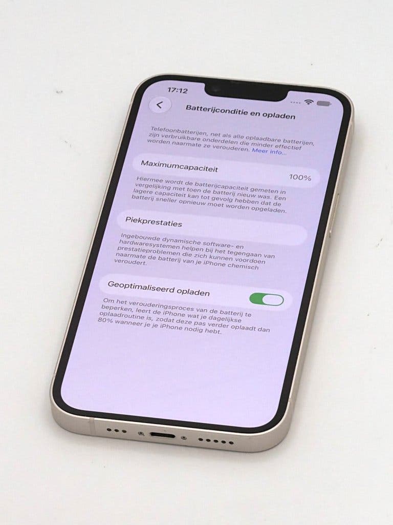 Prachtige iPhone 14 White 128GB, met 100% batterijconditie, foto 3