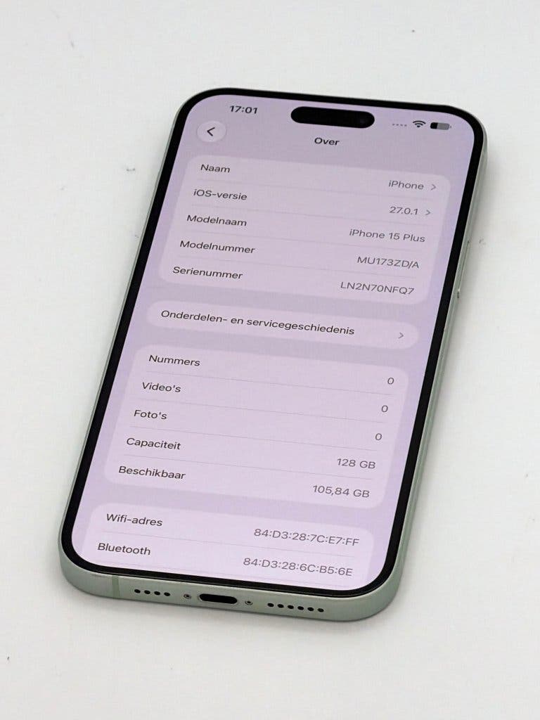 Zeer Nette iPhone 15 Plus Green 128GB, 100% batterijconditie, foto 2