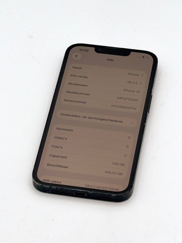 Erg Nette iPhone 14 Black 128GB, met 100% batterijconditie, foto 2