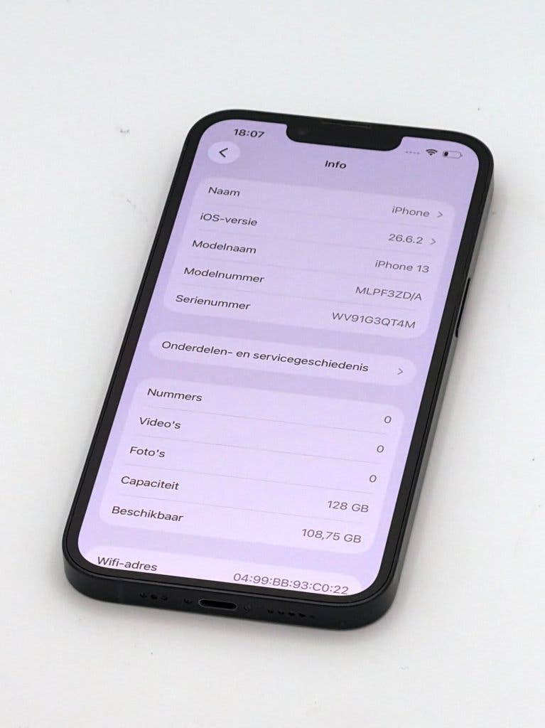 Zeer Nette iPhone 13 Black 128GB, met 99% batterijconditie, foto 2