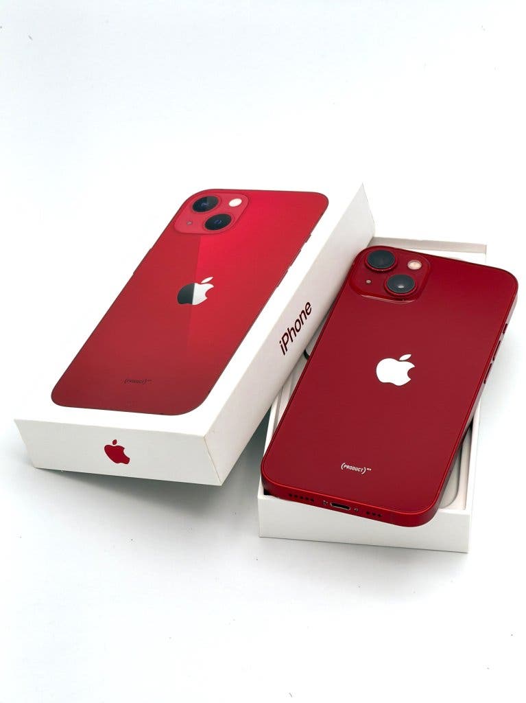 Zeer Nette iPhone 13 Red 128GB, met 100% batterijconditie, foto 4