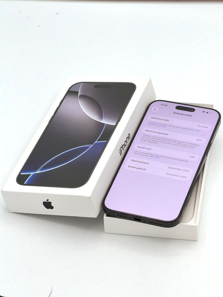 Zeer Nette iPhone 16 Pro Max Black 256GB, met 90% batterij, foto 3