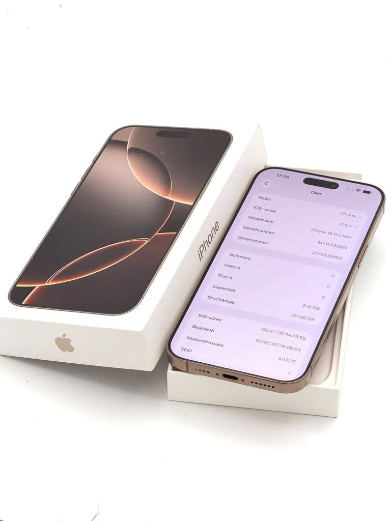 Zeer Nette iPhone 16 Pro Max Desert 256GB, met 91% batterij, foto 2