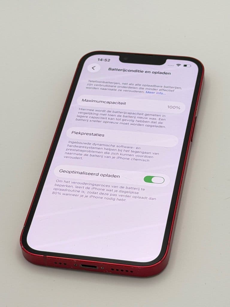 Zeer Mooie iPhone 13 Red 512GB, met 100% batterijconditie, foto 3