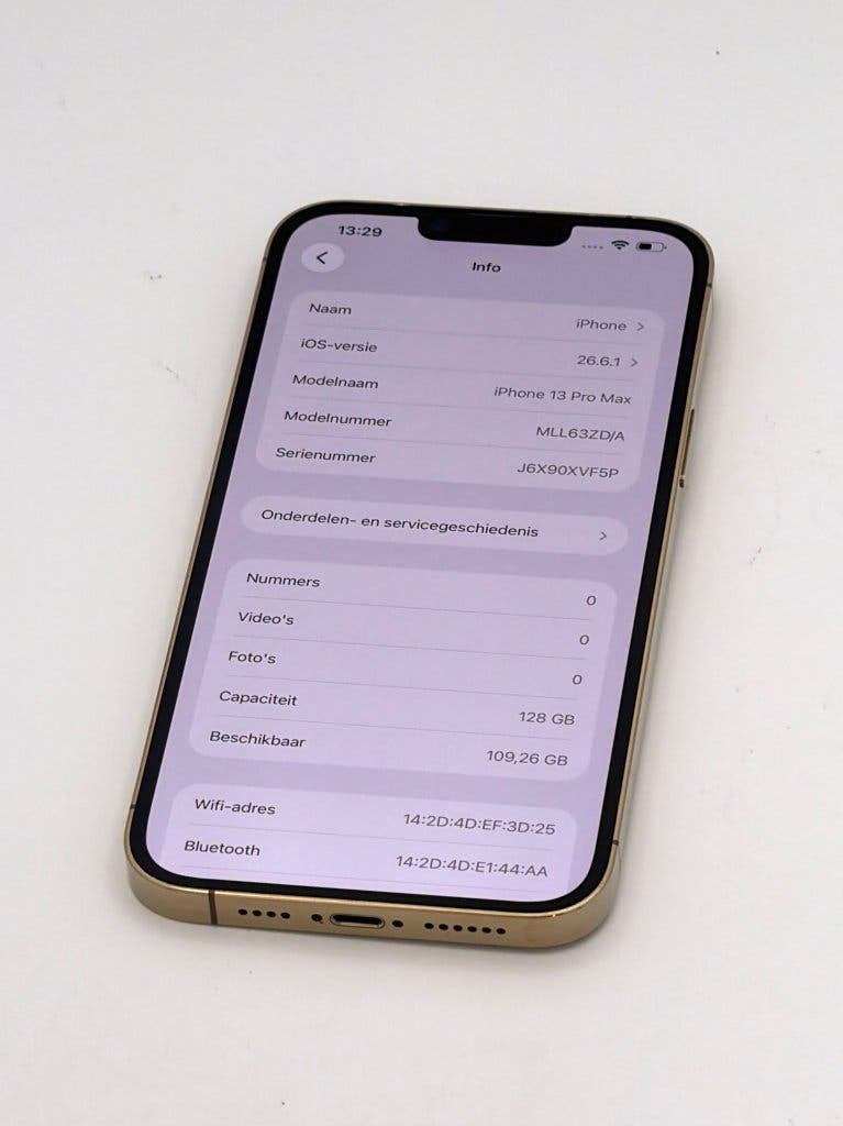 Prachtige iPhone 13 Pro Max Gold 128GB, 100% batterij, foto 2