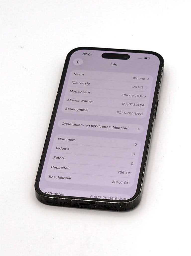 Erg Nette iPhone 14 Pro Black 256GB, 100% batterijconditie, foto 2