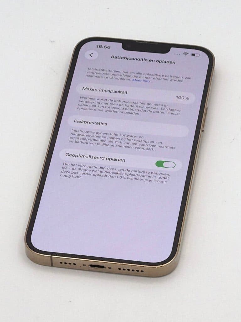 Zeer Nette iPhone 13 Pro Max Gold 128GB, 100% batterij, foto 3
