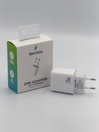 SparkUp 20W USB-C Snellader Adapter voor iPhone & Android