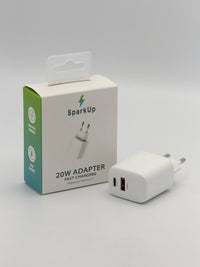 SparkUp 20W USB-C Snellader Adapter voor iPhone & Android