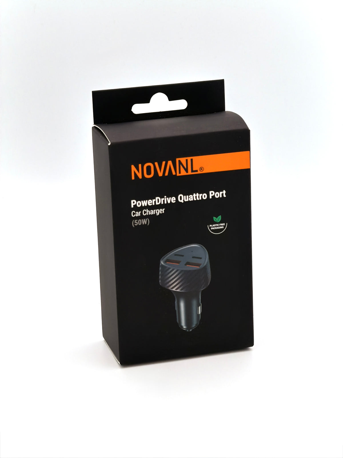 NOVANL PowerDrive Quattro 50W Autolader – 2x USB-C & 2x USB-A