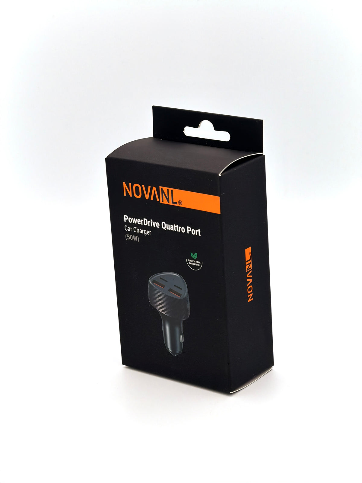 NOVANL PowerDrive Quattro 50W Autolader – 2x USB-C & 2x USB-A