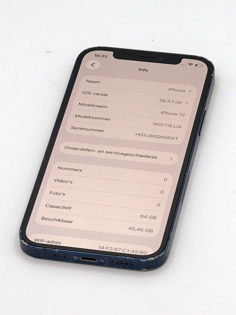 Mooie iPhone 12 Blue 64GB, met 100% batterijconditie, foto 2
