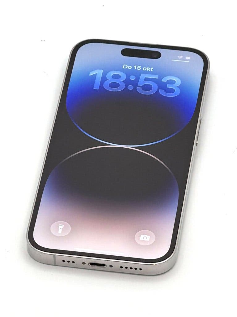Zeer Nette iPhone 14 Pro Silver 128GB, 100% batterijconditie