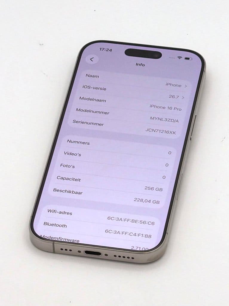 Zeer Nette iPhone 16 Pro Natural 256GB, 92% batterijconditie, foto 2