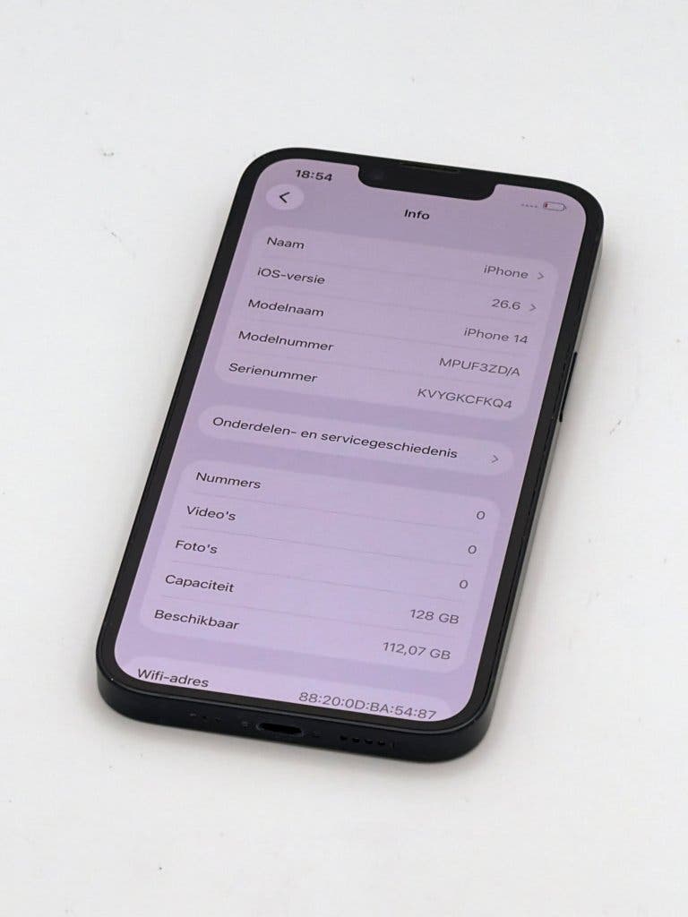 Zeer Nette iPhone 14 Black 128GB, met 100% batterijconditie, foto 2
