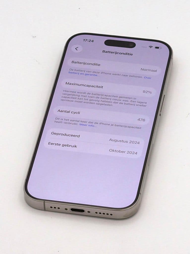 Zeer Nette iPhone 16 Pro Natural 256GB, 92% batterijconditie, foto 3