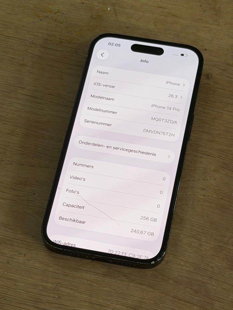 Mooie iPhone 14 Pro Black 256GB, met 100% batterij, foto 2
