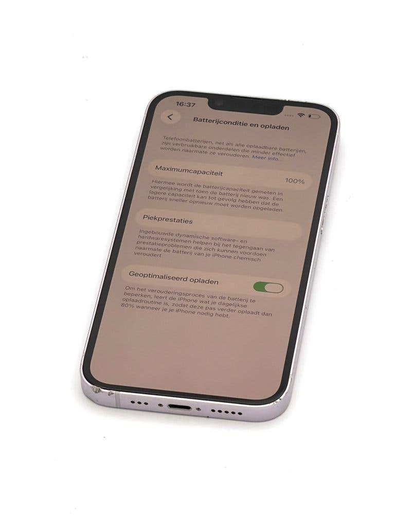 Erg Nette iPhone 14 Paars 128GB, 100% batterijconditie, foto 2