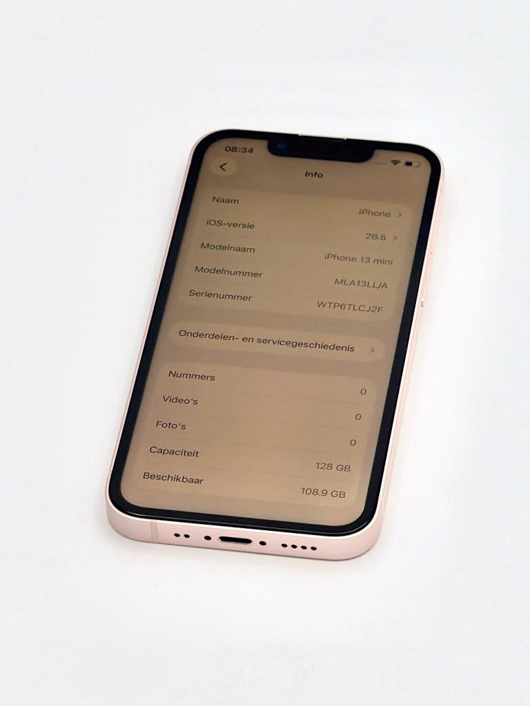 Prachtige iPhone 13 Mini Pink 128GB, met 100% batterij, foto 2