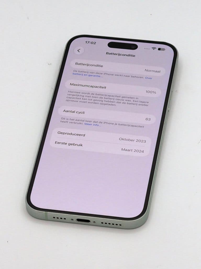 Zeer Nette iPhone 15 Plus Green 128GB, 100% batterijconditie, foto 3