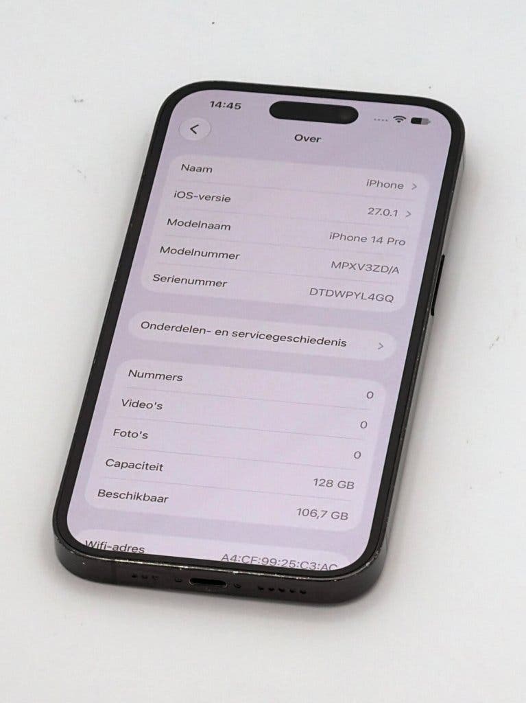 Zeer Nette iPhone 14 Pro Black 128GB, 100% batterijconditie, foto 2