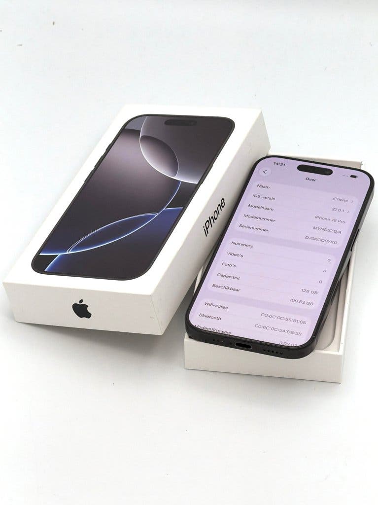 Prachtige iPhone 16 Pro Black 128GB, 91% batterijconditie, foto 2