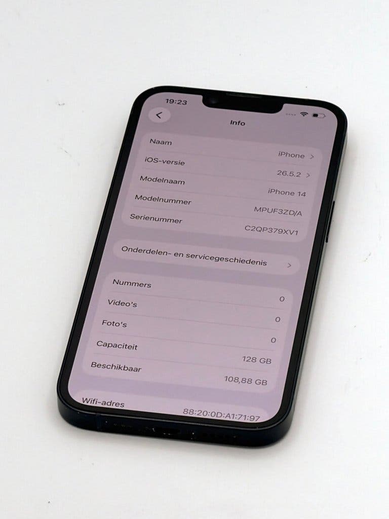 Zeer Nette iPhone 14 Black 128GB, met 100% batterijconditie, foto 2