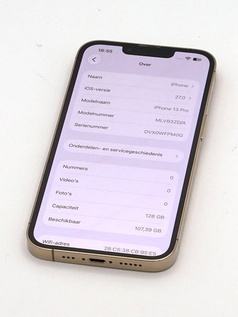 Zeer Nette iPhone 13 Pro Gold 128GB, met 100% batterij, foto 2