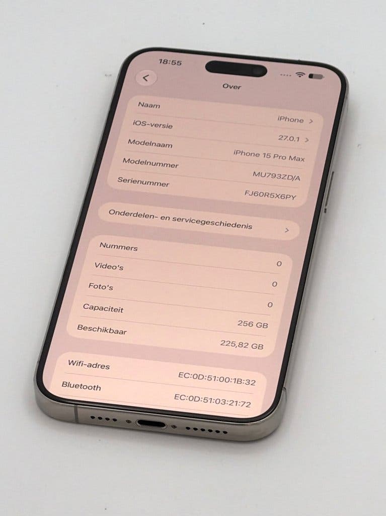 Erg Nette iPhone 15 Pro Max Natural 256GB, 100% batterij, foto 2