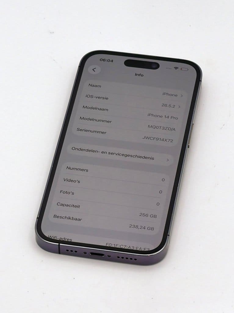 Prachtige iPhone 14 Pro Purple 256GB, 100% batterijconditie, foto 2
