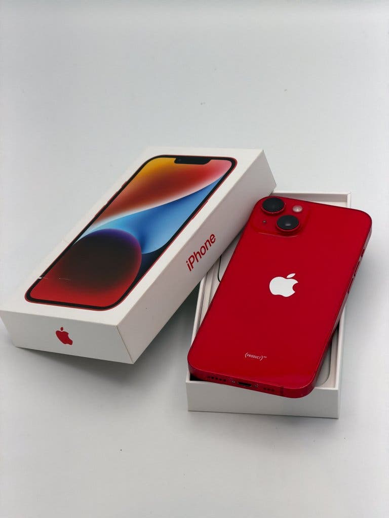 Zeer Nette iPhone 14 Red 128GB, met 100% batterijconditie, foto 3