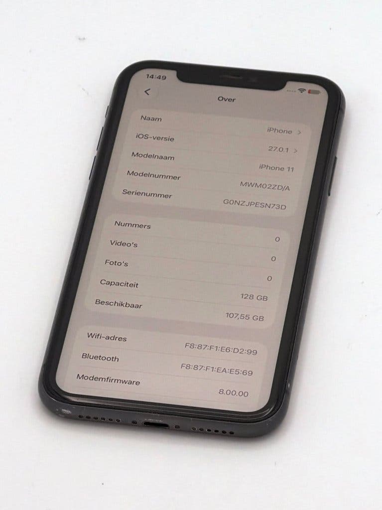 Zeer Nette iPhone 11 Black 128GB, met 100% batterijconditie, foto 2
