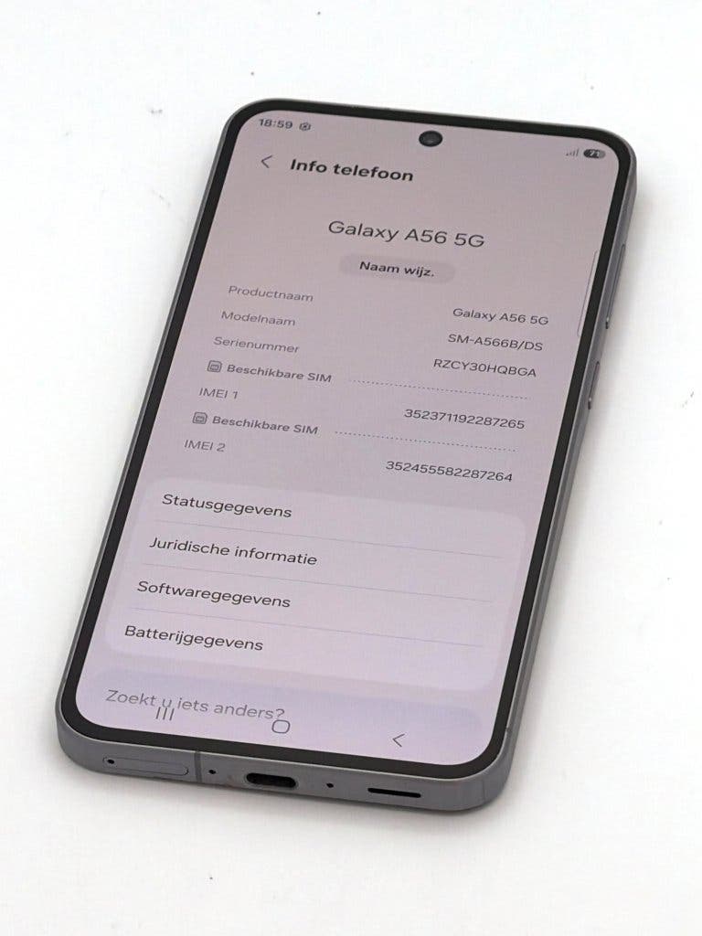 Prachtige Samsung Galaxy A56 Graphite 128GB, 100% batterij, foto 2