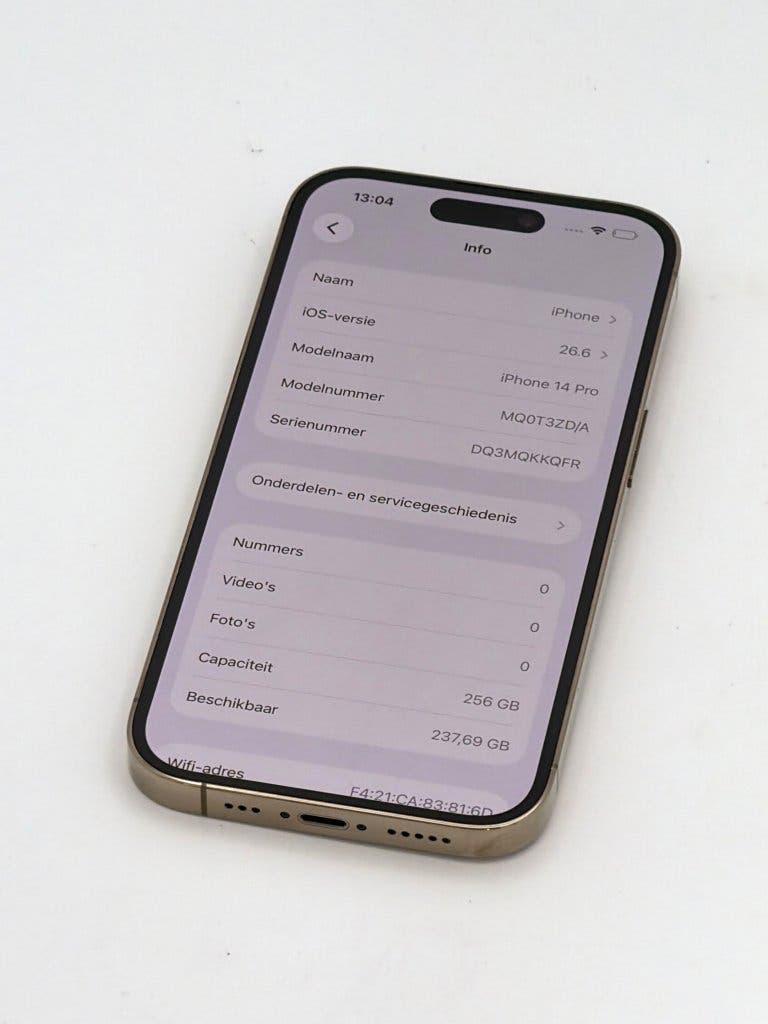 Zeer Nette iPhone 14 Pro Gold 256GB, 100% batterijconditie, foto 2