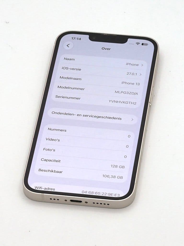 Erg Nette iPhone 13 White 128GB, met 100% batterijconditie, foto 2