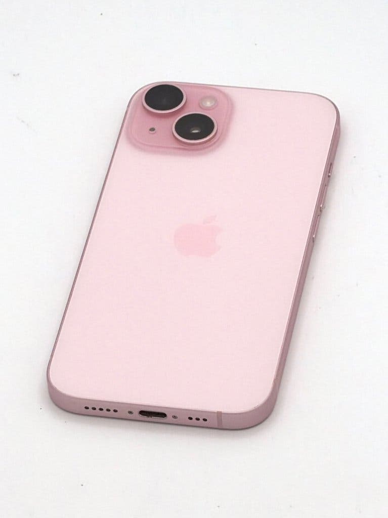 Prachtige iPhone 15 Pink 128GB, met 100% batterijconditie, foto 4