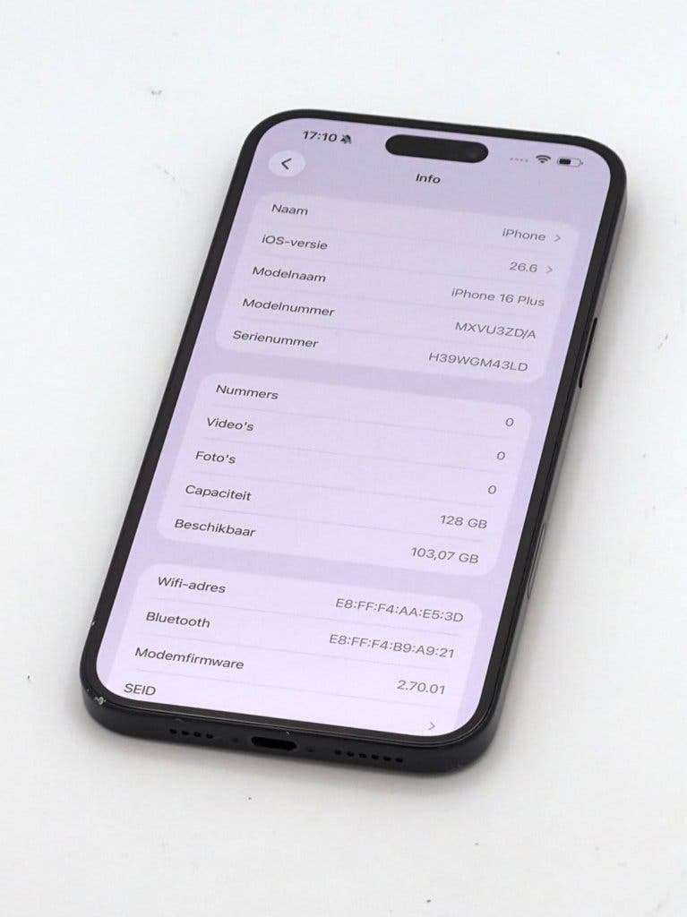 Zeer Nette iPhone 16 Plus Black 128GB, 99% batterijconditie, foto 2